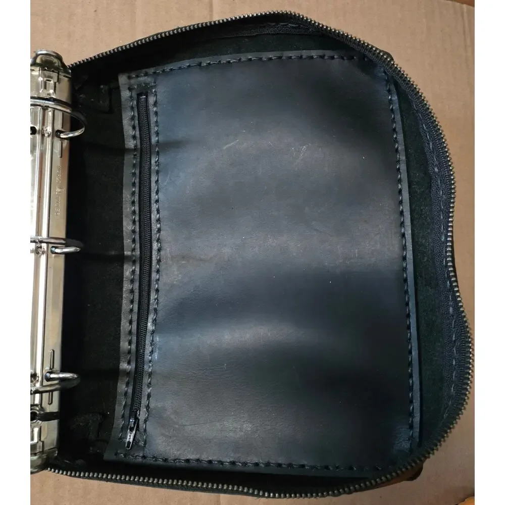 LUSCIOUSLEATHERNYC - Zip Junior Portfolio A5 / 3-ring Binder / Leather